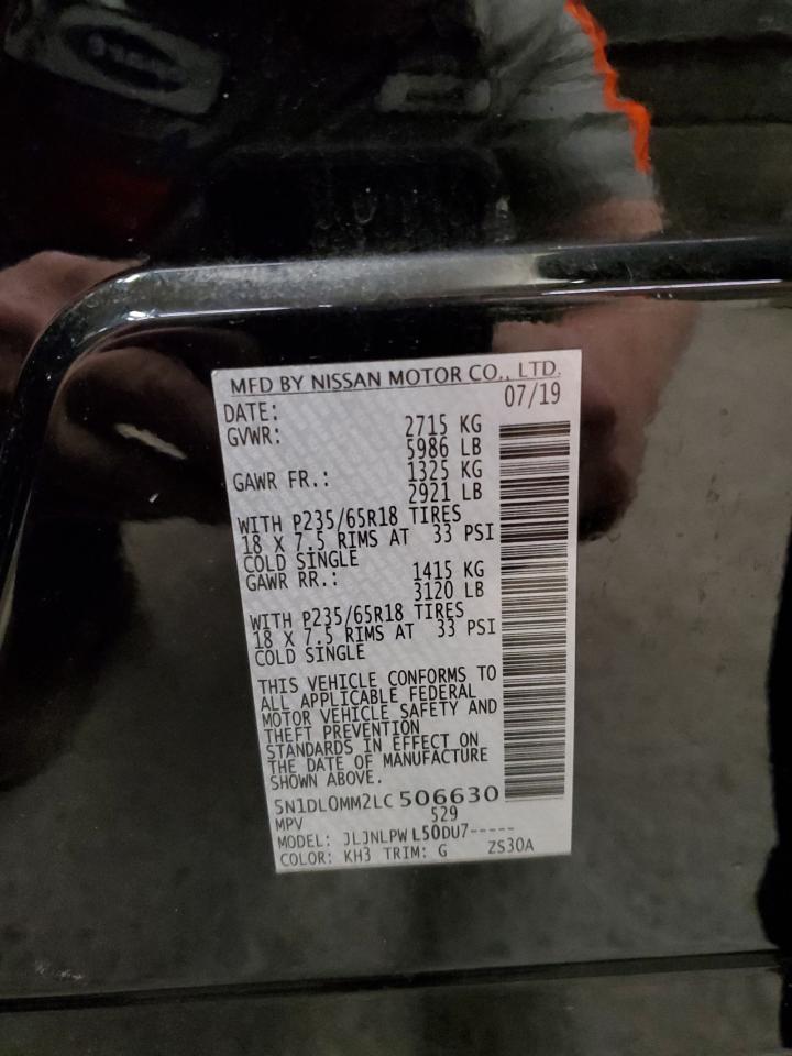 2020 Infiniti Qx60 Luxe VIN: 5N1DL0MM2LC506630 Lot: 71404055