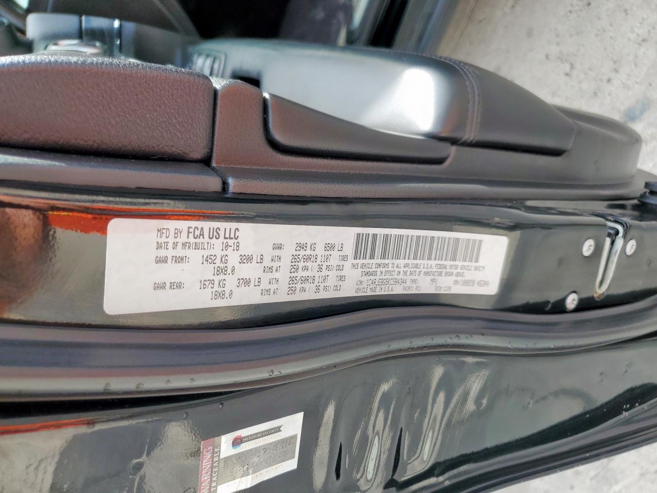 2019 Jeep Grand Cherokee Limited VIN: 1C4RJEBG5KC584344 Lot: 84224865