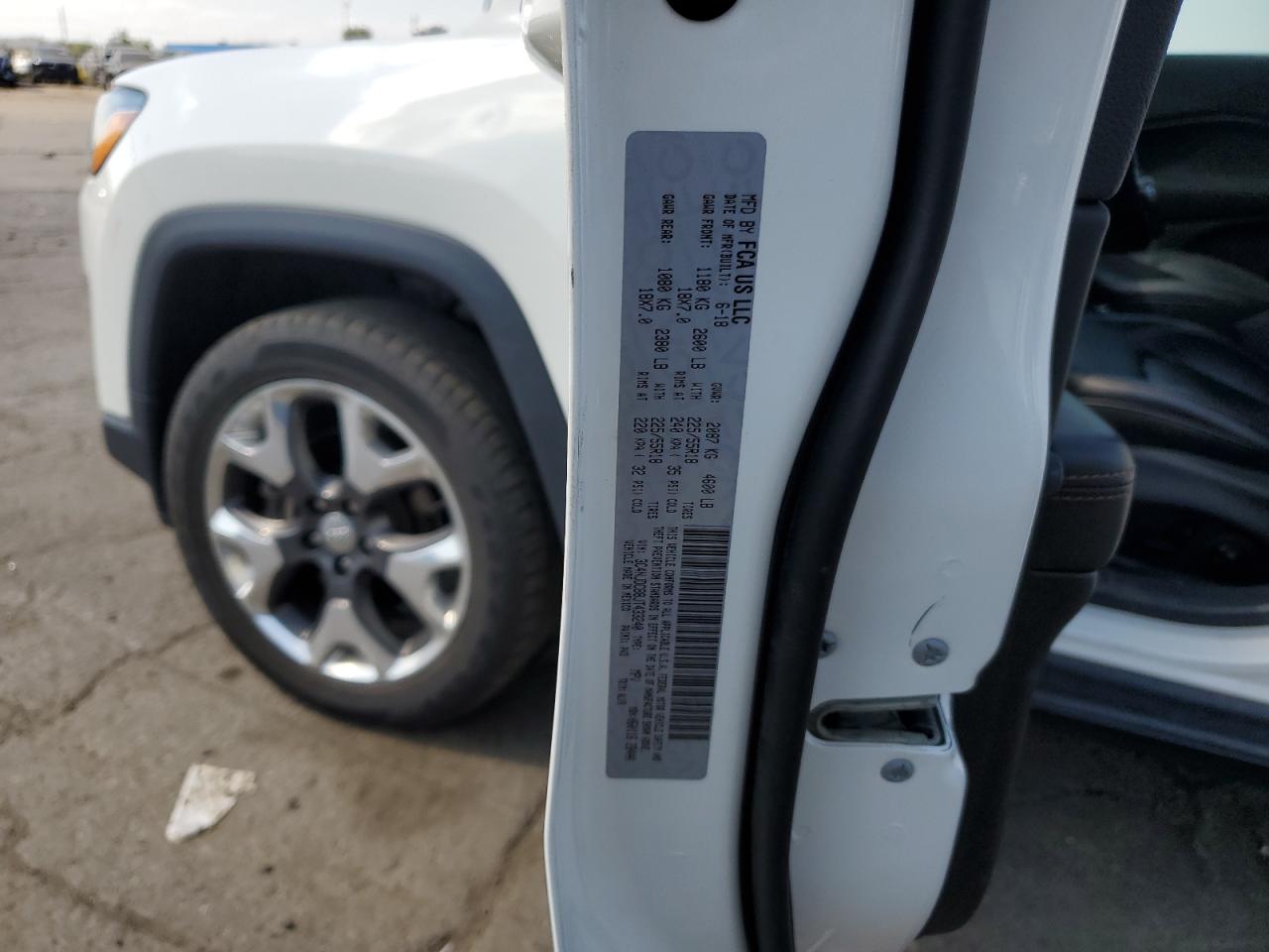 2018 Jeep Compass Limited VIN: 3C4NJDCB8JT433240 Lot: 80612285