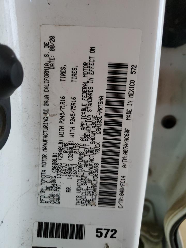 2020 Toyota Tacoma Double Cab VIN: 3TMCZ5ANXLM365698 Lot: 80880575