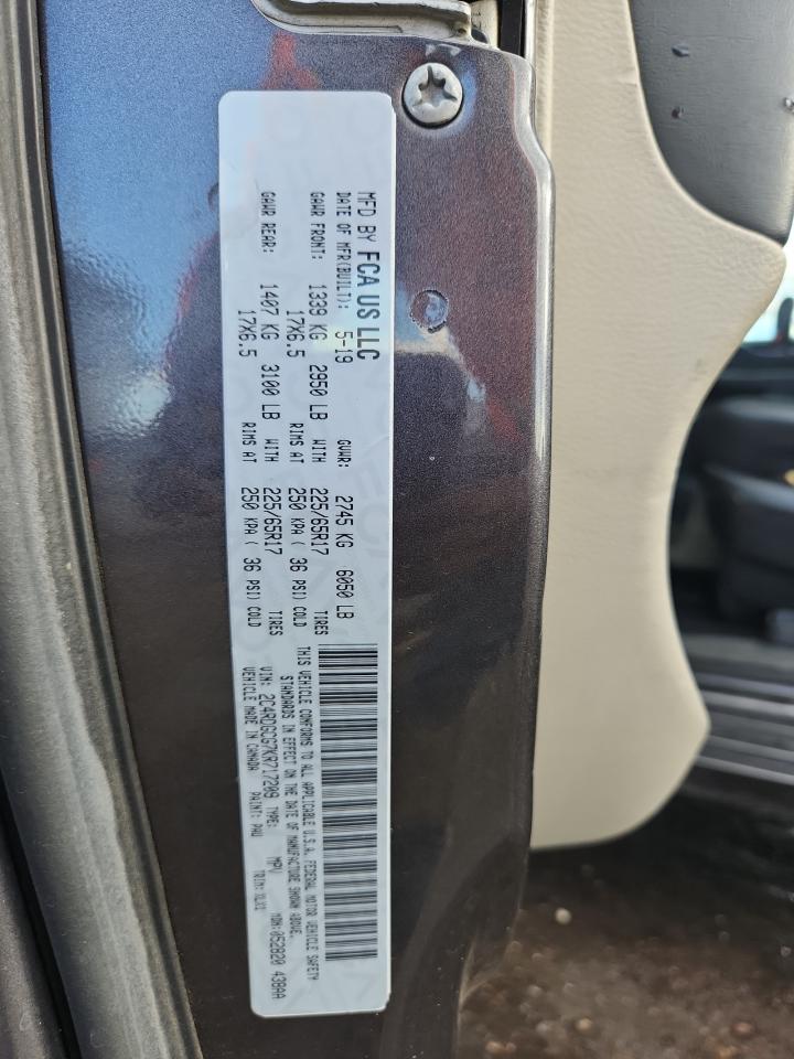 2019 Dodge Grand Caravan Sxt VIN: 2C4RDGCG7KR717209 Lot: 80796615