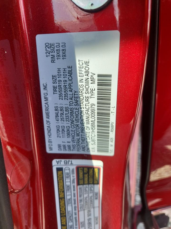 2021 Acura Rdx Technology VIN: 5J8TC1H58ML009979 Lot: 81149235