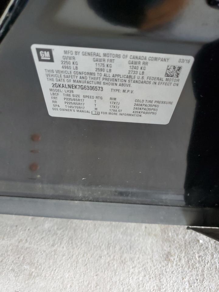 2016 GMC Terrain Sle VIN: 2GKALNEK7G6306573 Lot: 81465445