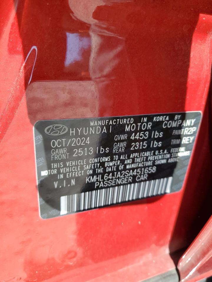 2025 Hyundai Sonata Sel VIN: KMHL64JA2SA451658 Lot: 83870685