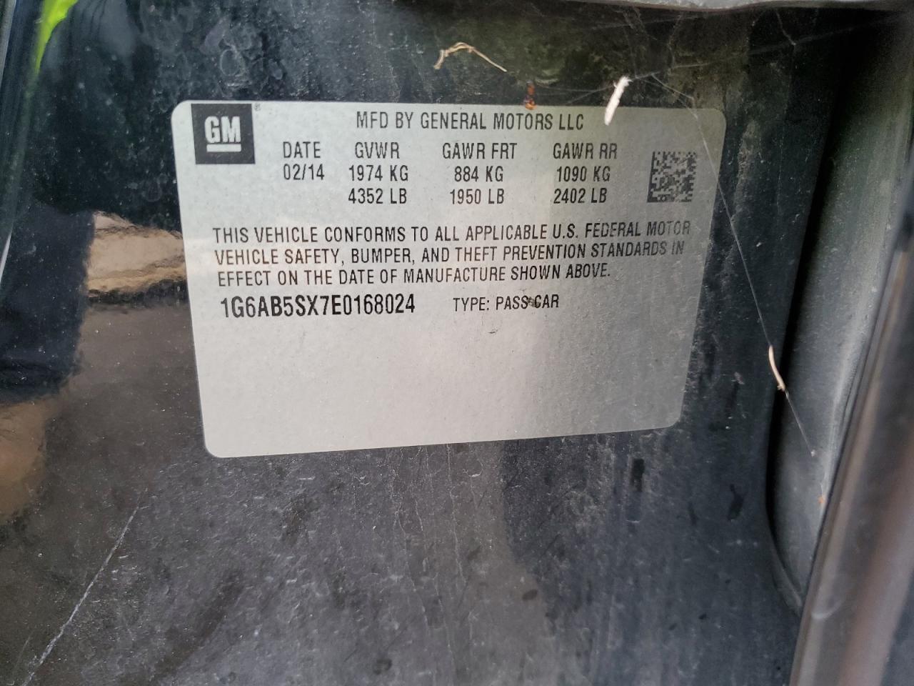 2014 Cadillac Ats Luxury VIN: 1G6AB5SX7E0168024 Lot: 80377445