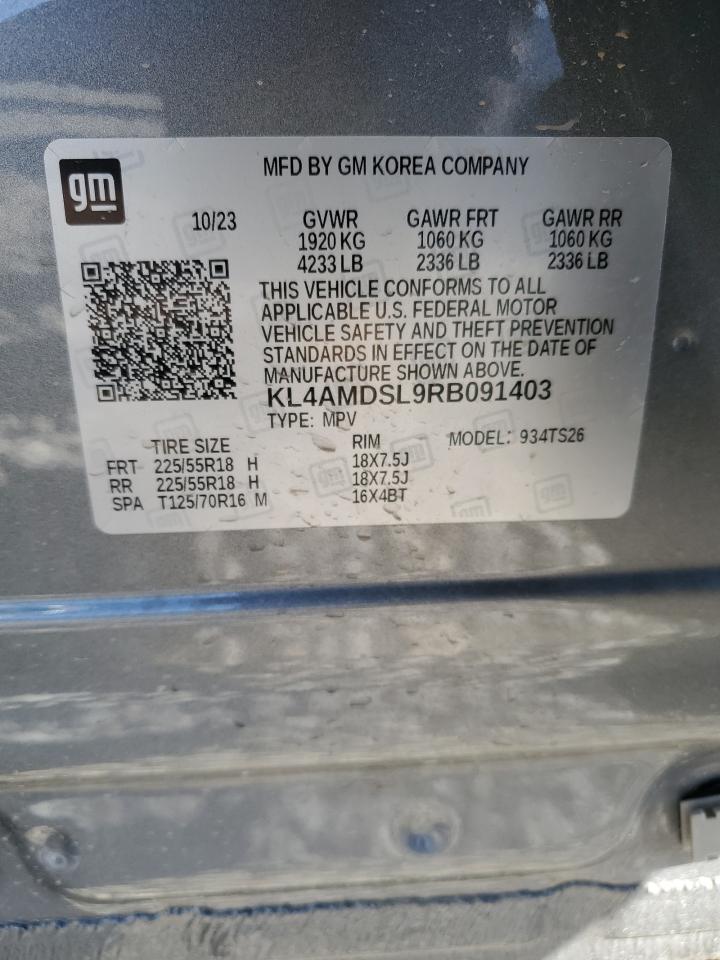 2024 Buick Encore Gx Sport Touring VIN: KL4AMDSL9RB091403 Lot: 81749425