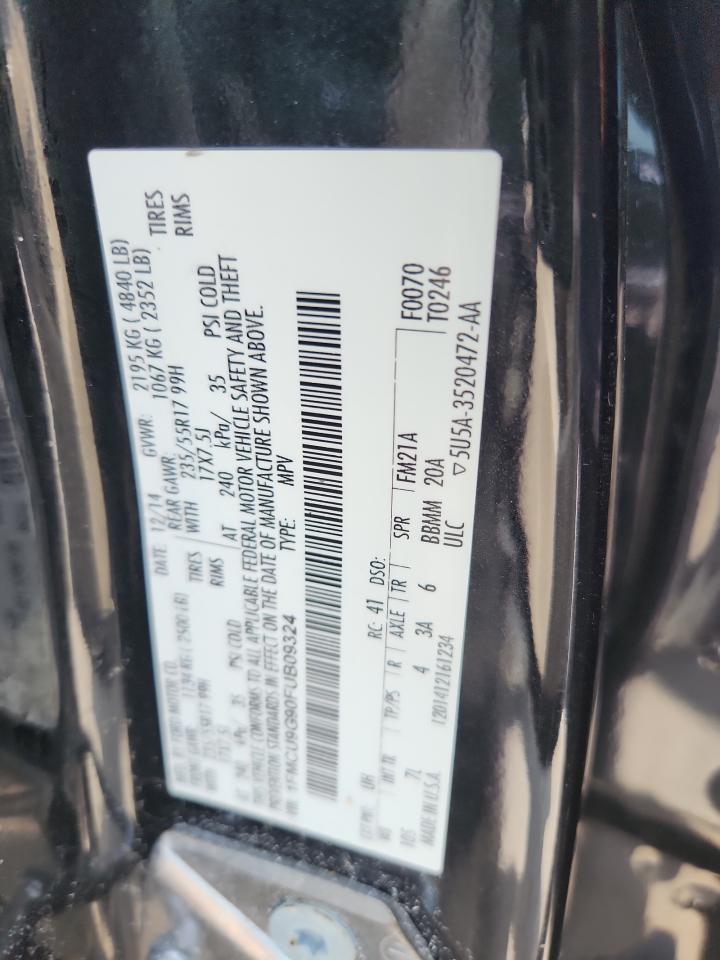 2015 Ford Escape Se VIN: 1FMCU9G90FUB09324 Lot: 81240535