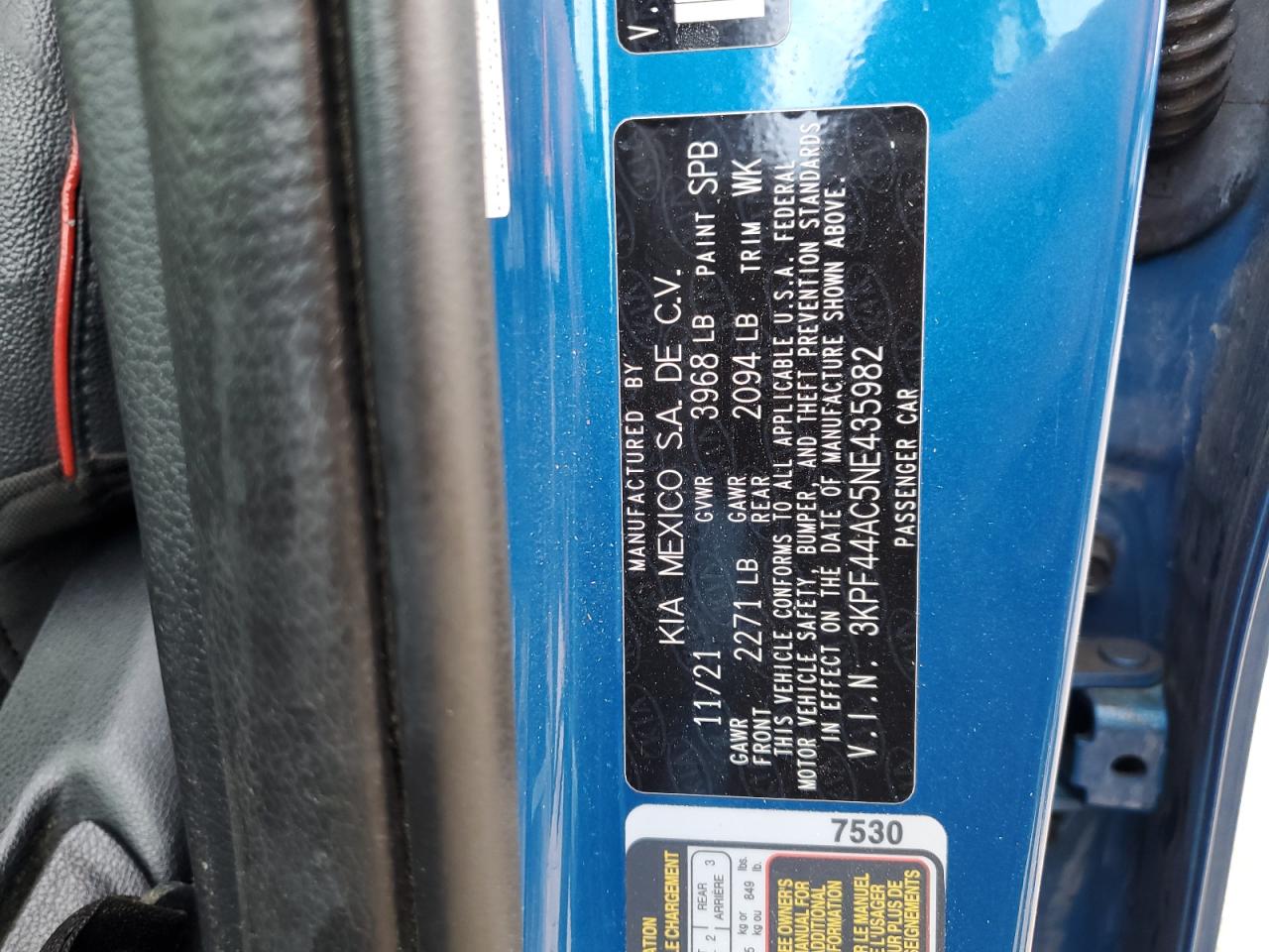 2022 Kia Forte Gt VIN: 3KPF44AC5NE435982 Lot: 81521615