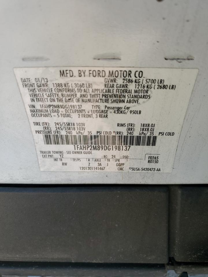 2013 Ford Taurus Police Interceptor VIN: 1FAHP2M89DG198137 Lot: 71433475