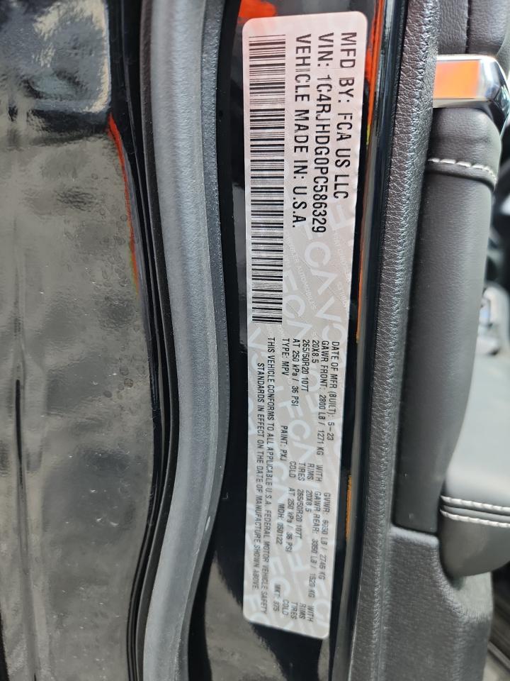 2023 Jeep Grand Cherokee Overland VIN: 1C4RJHDG0PC586329 Lot: 72053965