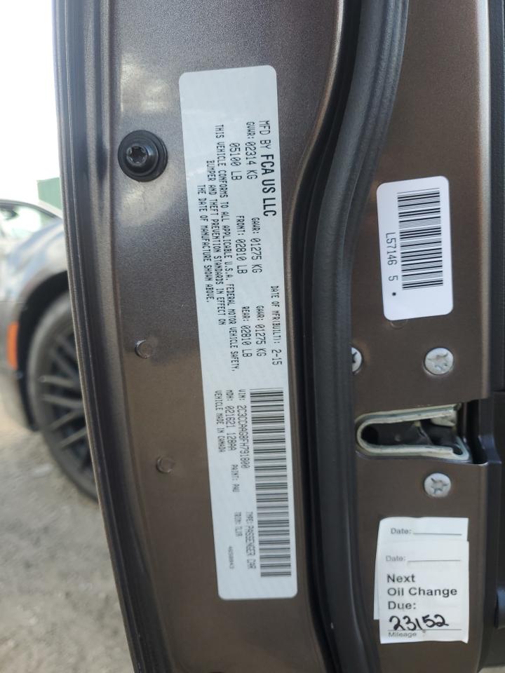 2015 Chrysler 300 Limited VIN: 2C3CCAAG8FH791800 Lot: 81791035