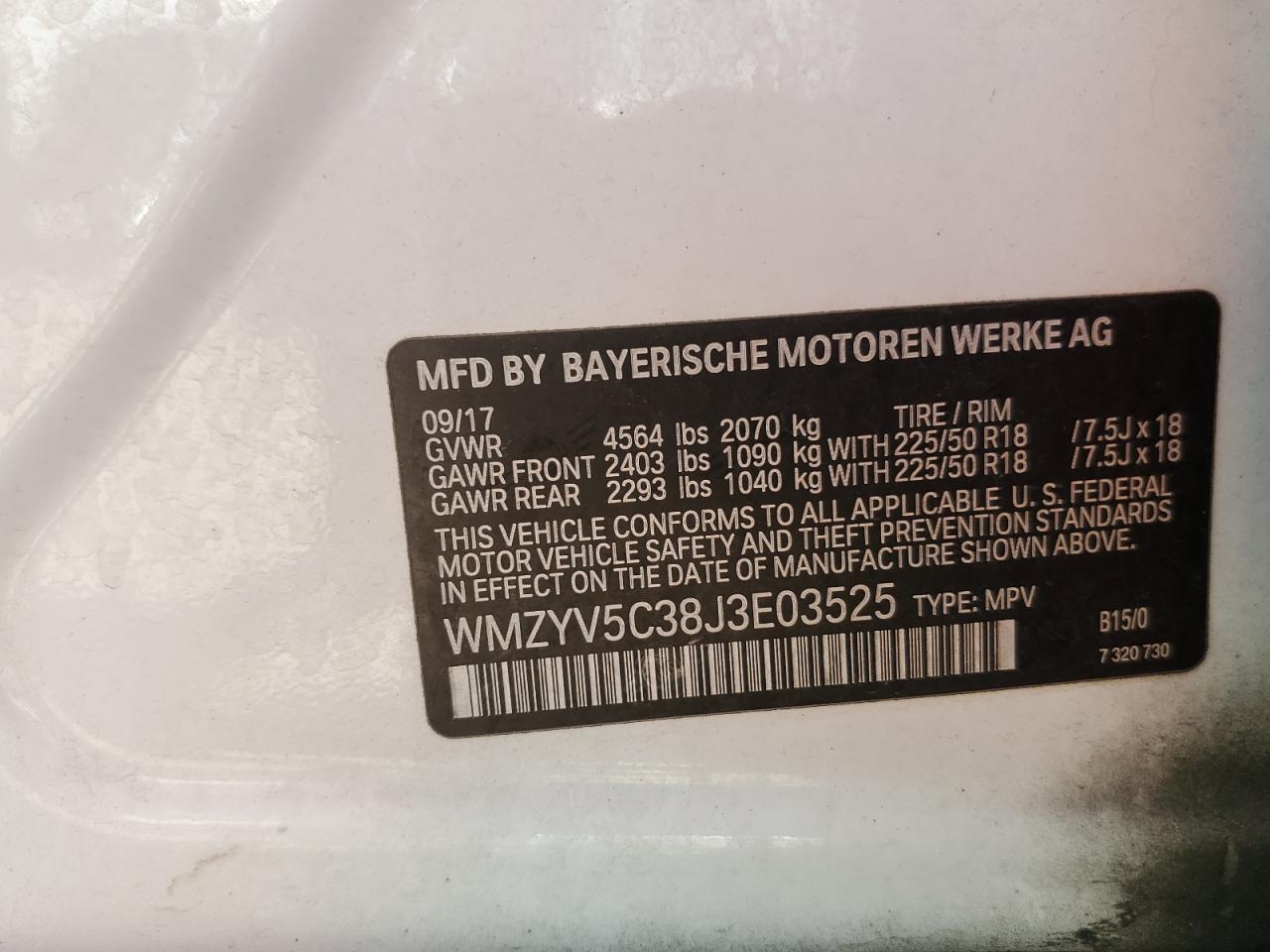 2018 Mini Cooper Countryman All4 VIN: WMZYV5C38J3E03525 Lot: 81868745