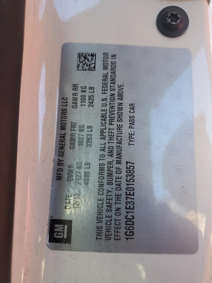 2014 Cadillac Cts Performance Collection VIN: 1G6DC1E37E0153857 Lot: 80379715