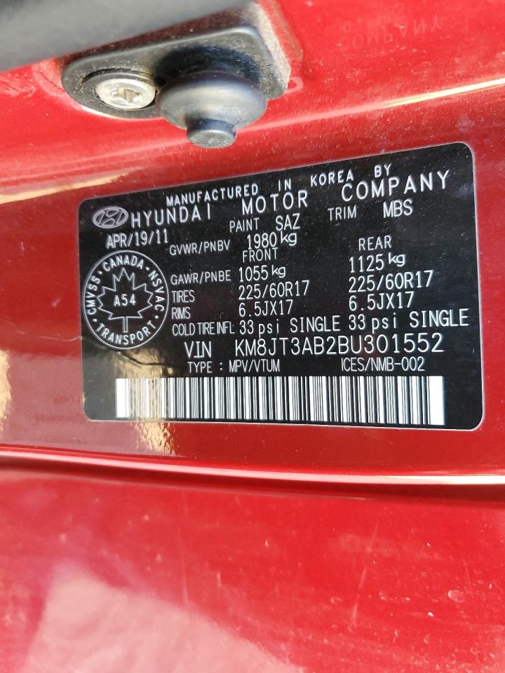 2011 Hyundai Tucson Gl VIN: KM8JT3AB2BU301552 Lot: 84405255
