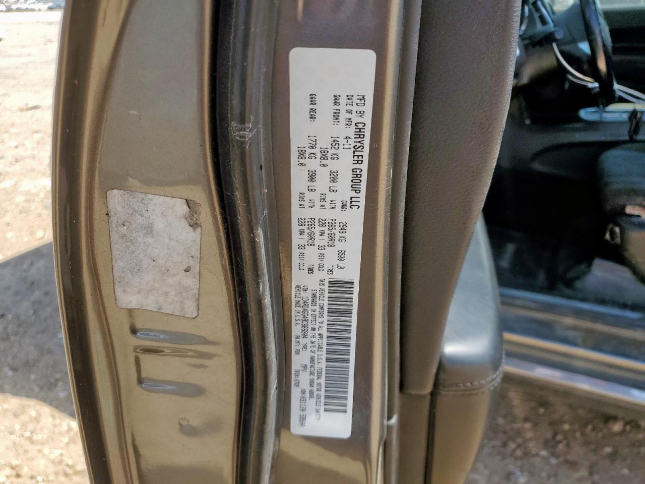 2011 Dodge Durango Crew VIN: 1D4RD4GG4BC666904 Lot: 70781195