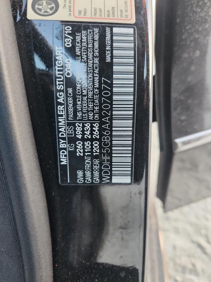 2010 Mercedes-Benz E 350 VIN: WDDHF5GB6AA207077 Lot: 71599335