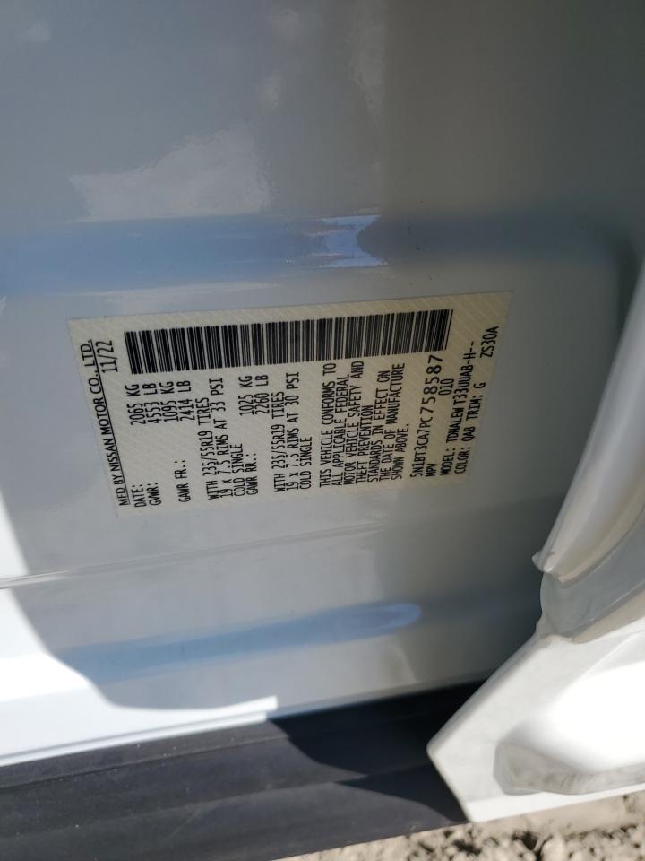 2023 Nissan Rogue Sl VIN: 5N1BT3CA7PC758587 Lot: 82039695