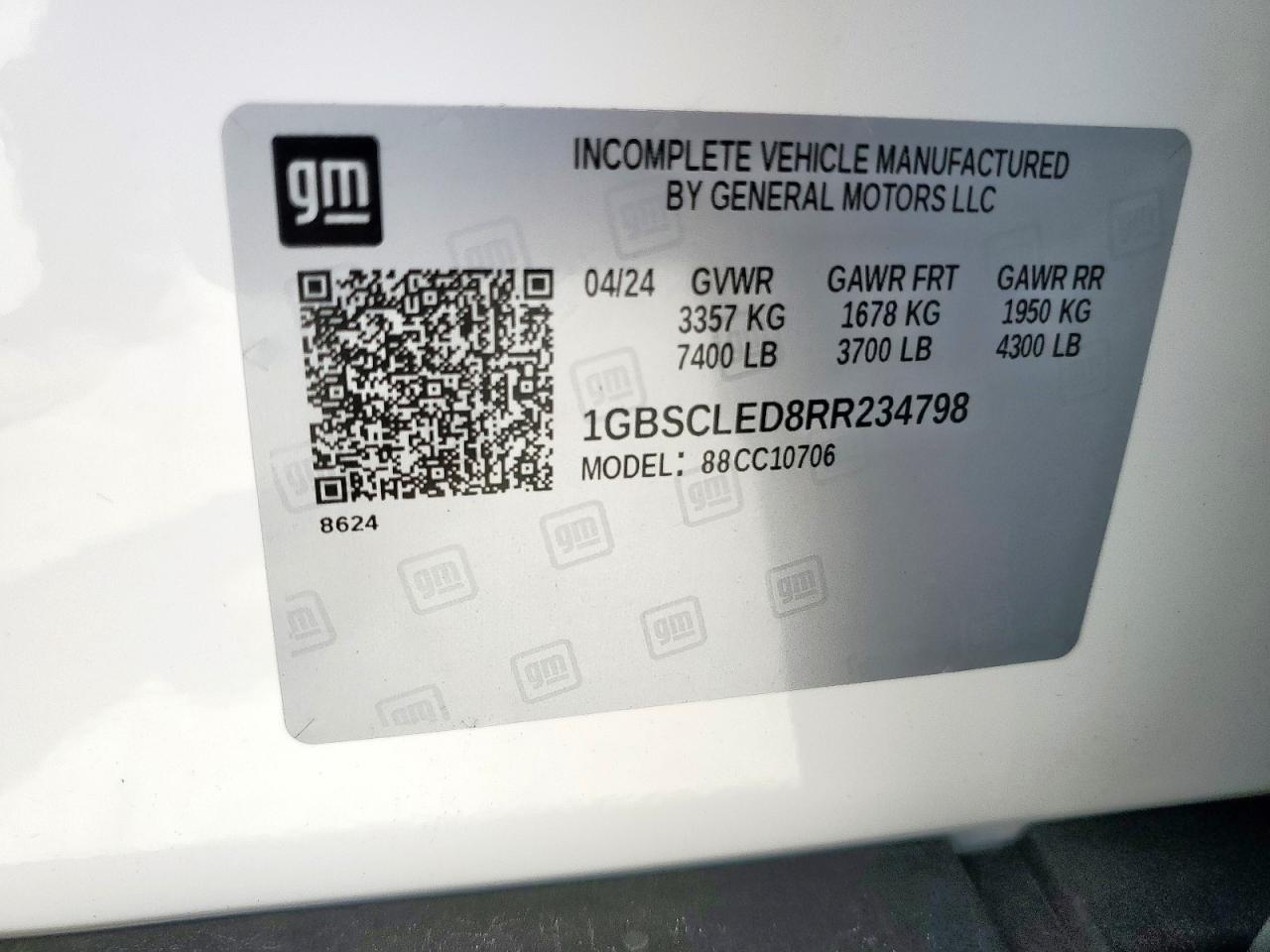 2024 Chevrolet Tahoe C1500 VIN: 1GBSCLED8RR234798 Lot: 84290945