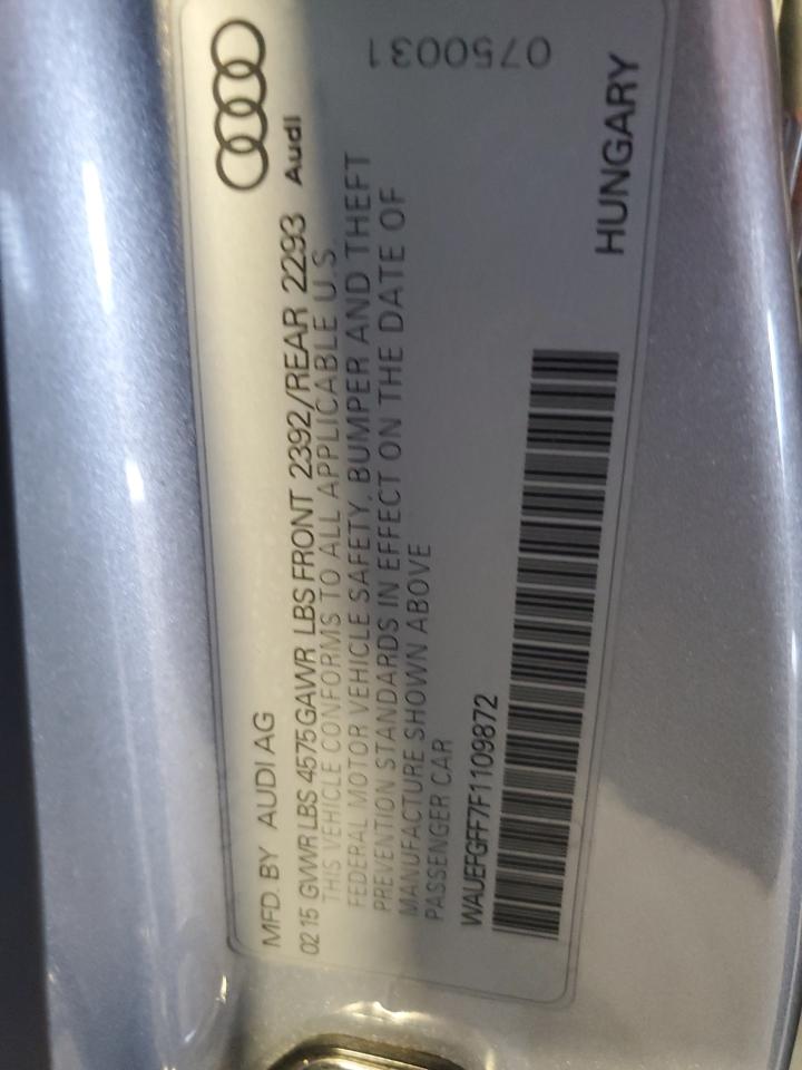 2015 Audi A3 Premium Plus VIN: WAUEFGFF7F1109872 Lot: 84452615