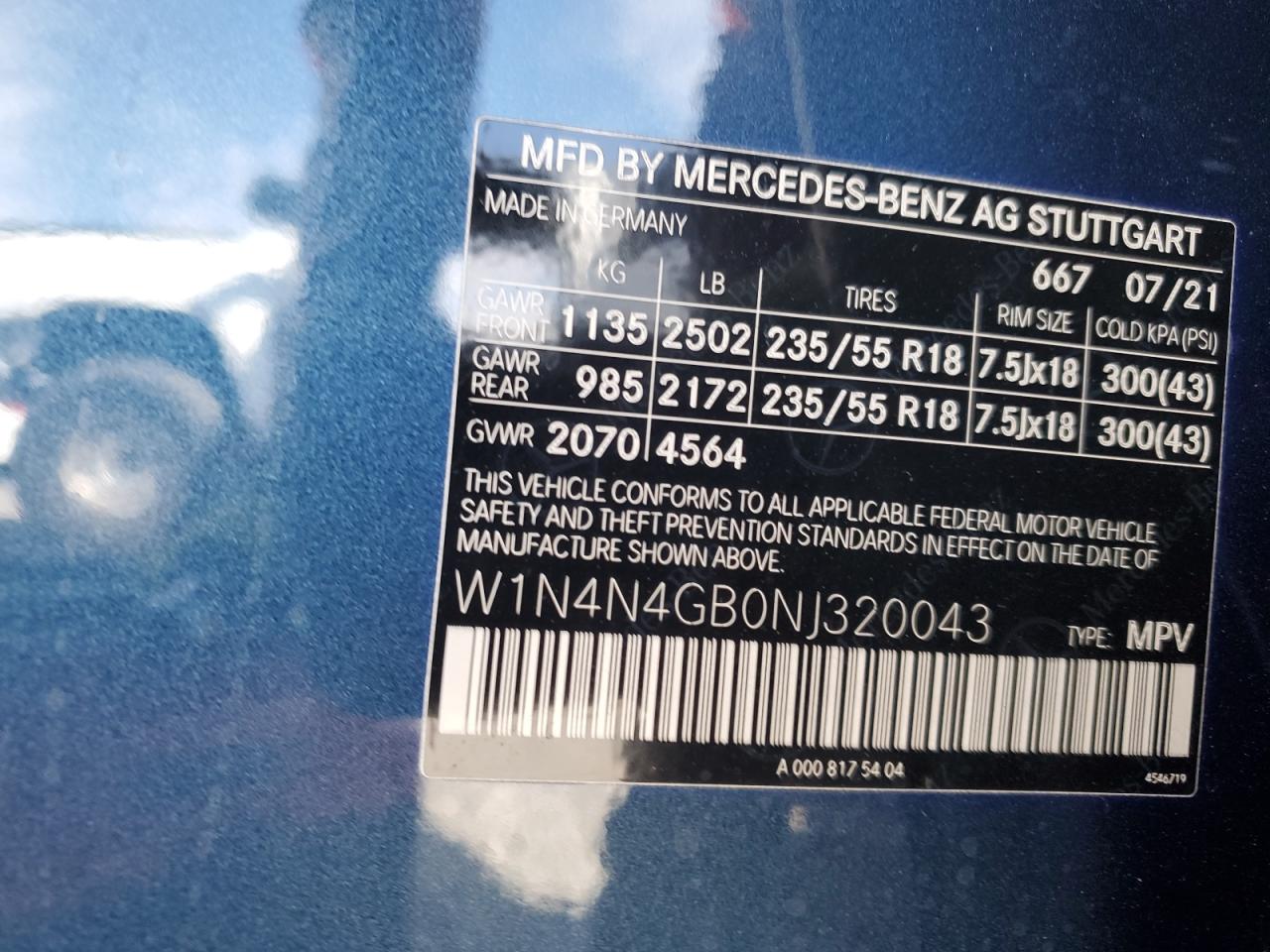 2022 Mercedes-Benz Gla 250 VIN: W1N4N4GB0NJ320043 Lot: 81327195