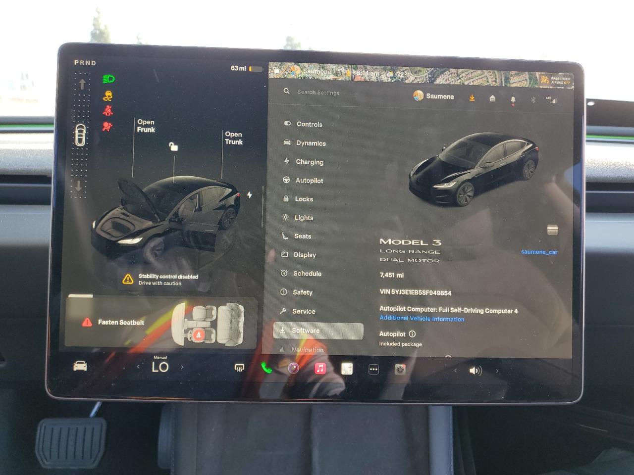 2025 Tesla Model 3 VIN: 5YJ3E1EB5SF949854 Lot: 81835405