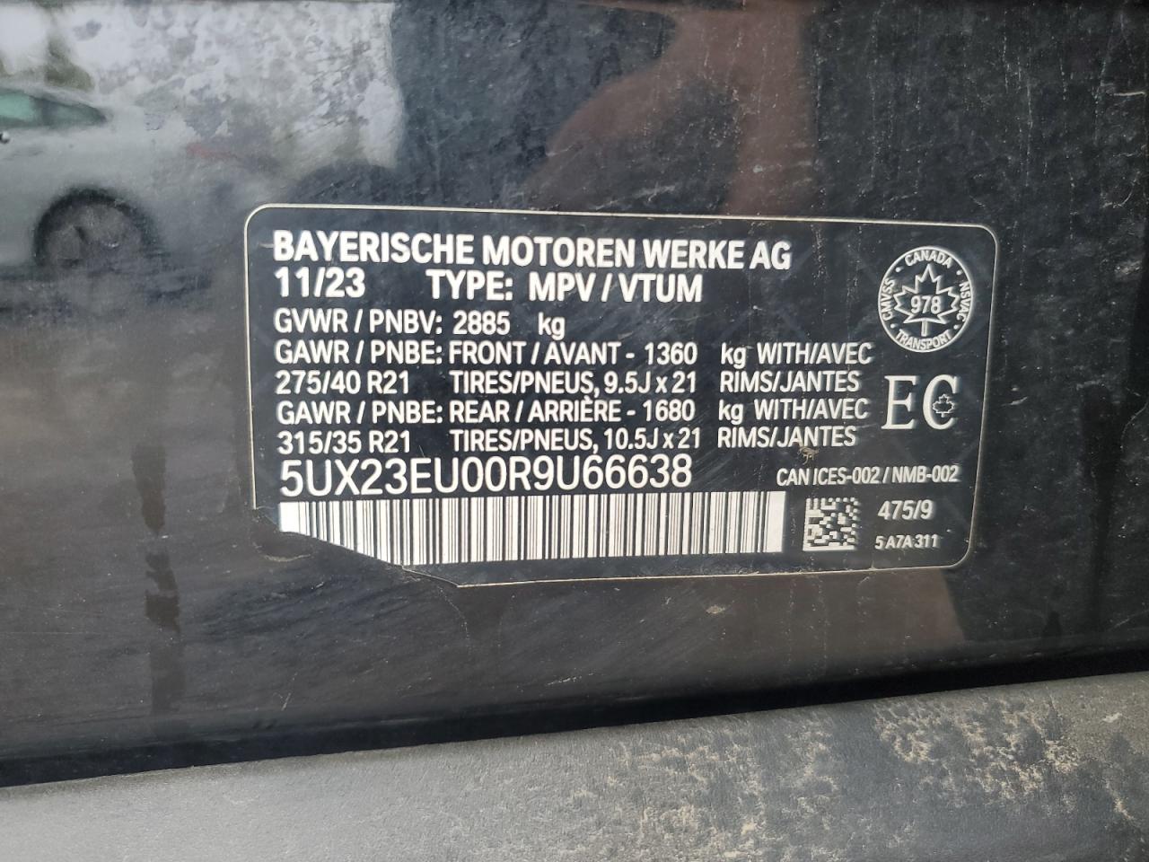 2024 BMW X5 xDrive40I VIN: 5UX23EU00R9U66638 Lot: 81390395