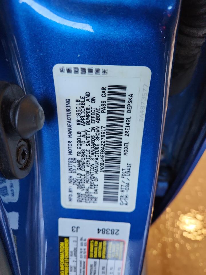 2010 Toyota Corolla Base VIN: 1NXBU4EE6AZ278917 Lot: 83779675