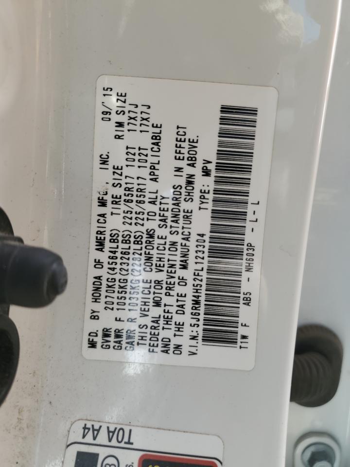 2015 Honda Cr-V Ex VIN: 5J6RM4H52FL123304 Lot: 81415555