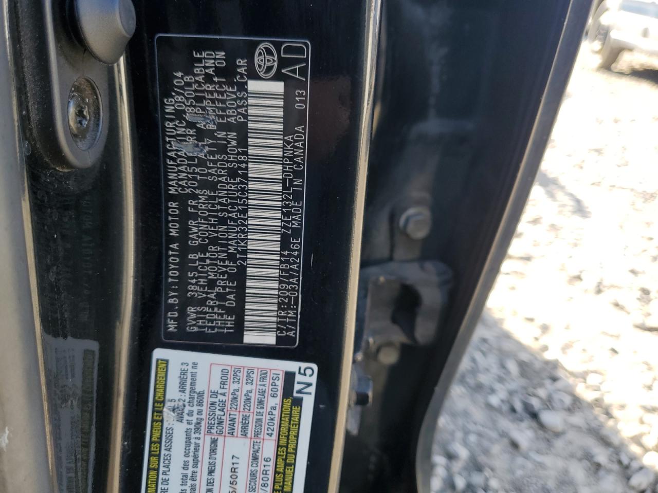 2005 Toyota Corolla Matrix Xr VIN: 2T1KR32E15C371481 Lot: 81576755