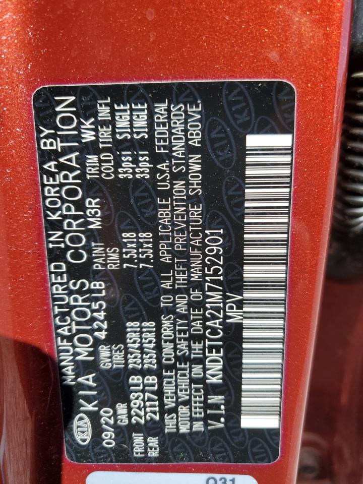 2021 Kia Seltos Sx VIN: KNDETCA21M7152901 Lot: 80946755