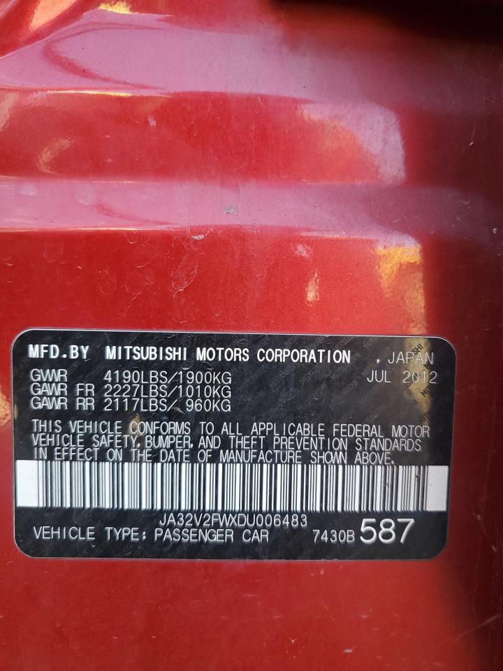 2013 Mitsubishi Lancer Se VIN: JA32V2FWXDU006483 Lot: 81264475