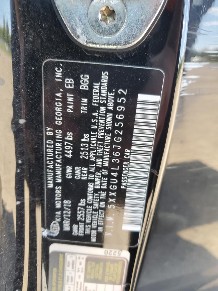 2018 Kia Optima Ex VIN: 5XXGU4L36JG256952 Lot: 80064585