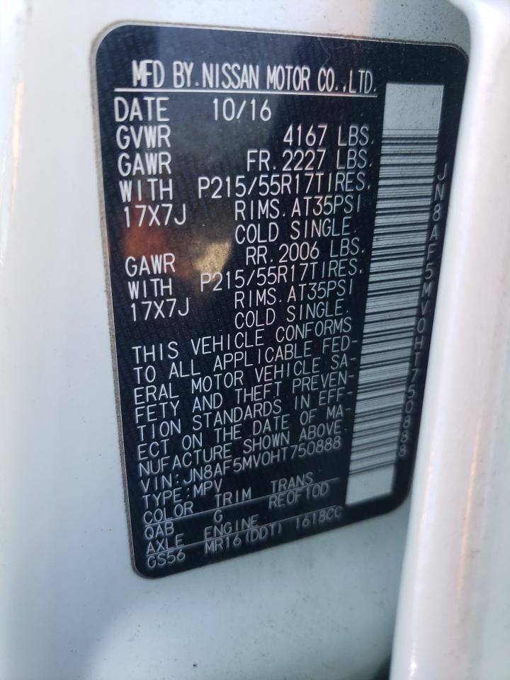 2017 Nissan Juke S VIN: JN8AF5MV0HT750888 Lot: 82032165