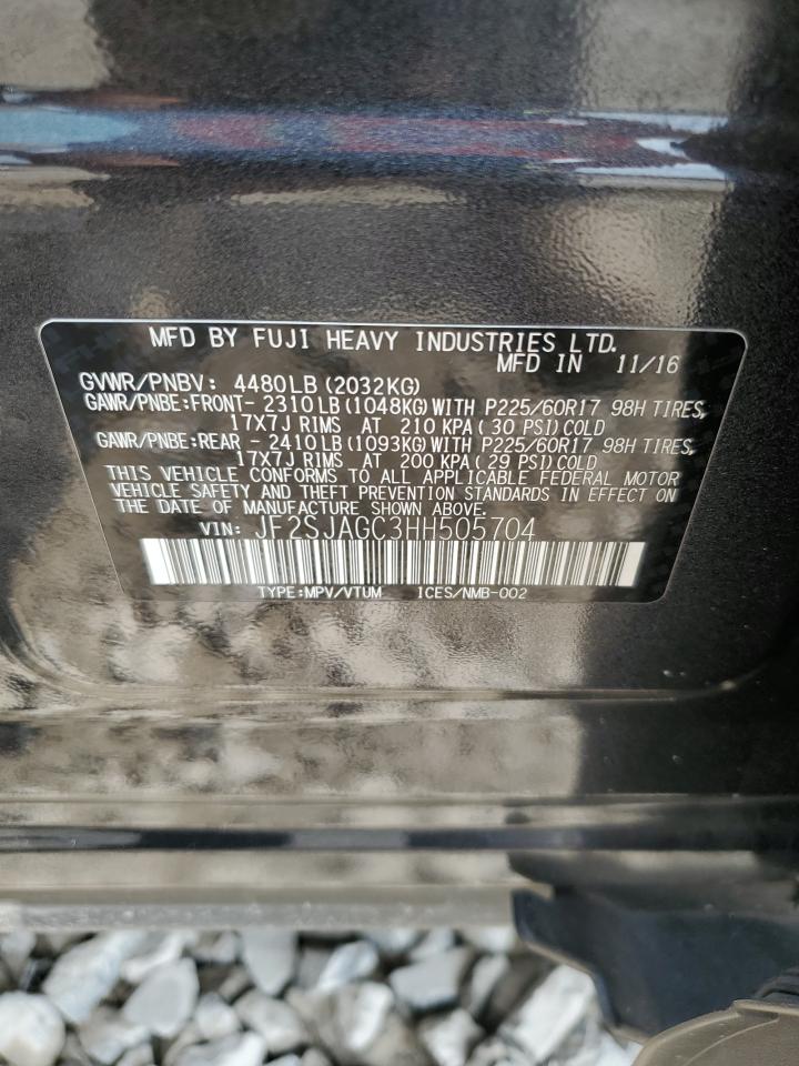 2017 Subaru Forester 2.5I Premium VIN: JF2SJAGC3HH505704 Lot: 86493075