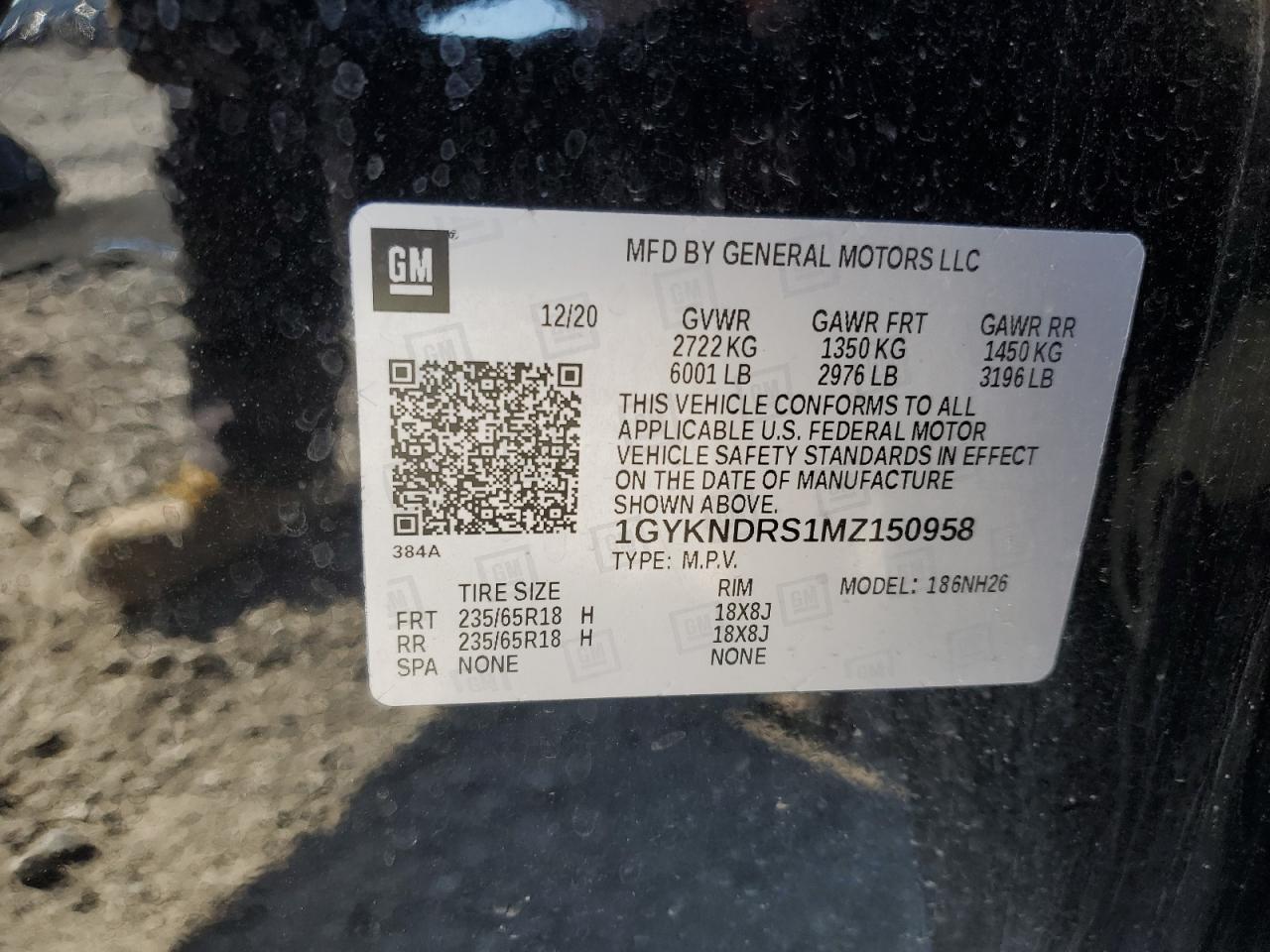 2021 Cadillac Xt5 Premium Luxury VIN: 1GYKNDRS1MZ150958 Lot: 81758425