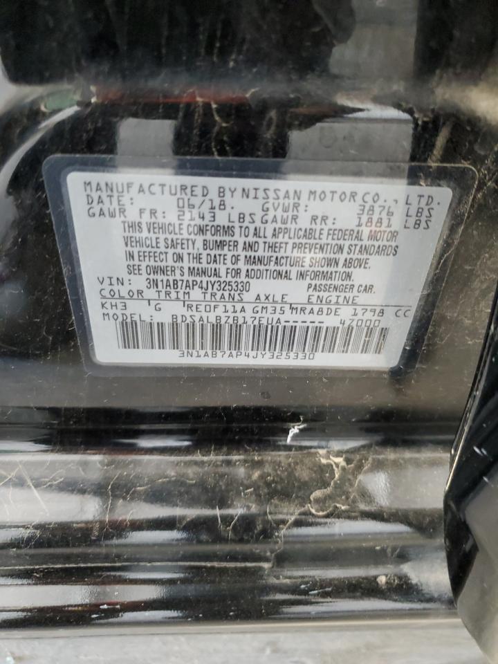 2018 Nissan Sentra S VIN: 3N1AB7AP4JY325330 Lot: 80302015