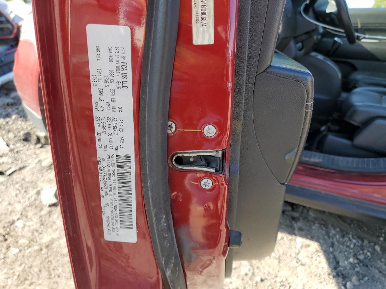 2016 Jeep Compass Latitude VIN: 1C4NJCEA1GD806874 Lot: 71286215