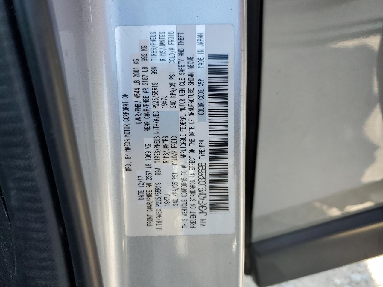 2018 Mazda Cx-5 Grand Touring VIN: JM3KFADM9J0328696 Lot: 80519005