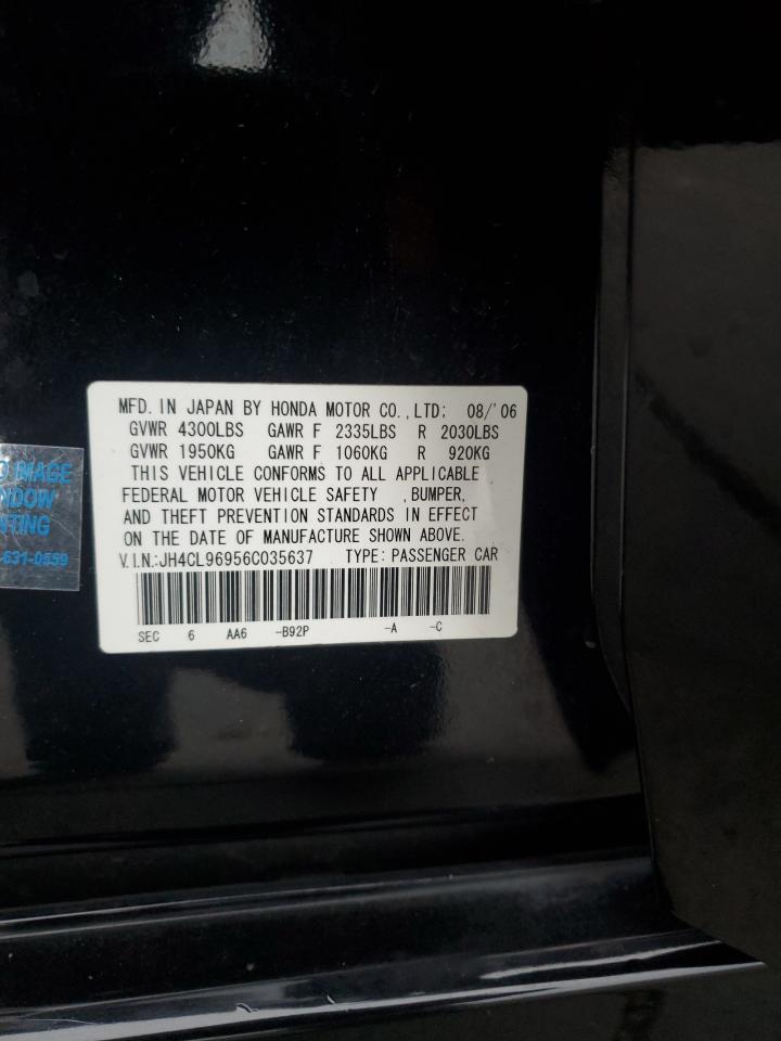 2006 Acura Tsx VIN: JH4CL96956C035637 Lot: 81899155