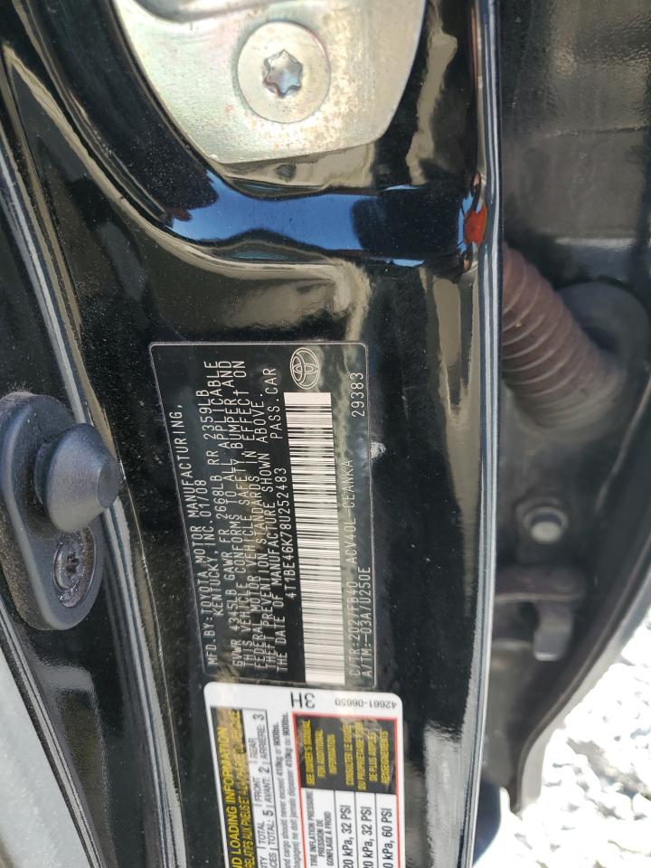 2008 Toyota Camry Ce VIN: 4T1BE46K78U252483 Lot: 71806925