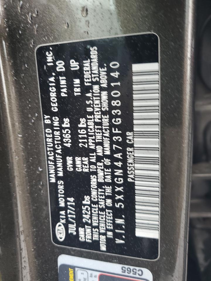 2015 Kia Optima Ex VIN: 5XXGN4A73FG380140 Lot: 81128495