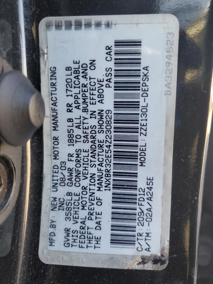2004 Toyota Corolla Ce VIN: 1NXBR32E54Z230829 Lot: 80618985