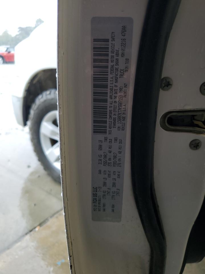 2019 Ram 1500 Classic Tradesman VIN: 1C6RR7KT7KS607153 Lot: 81649705