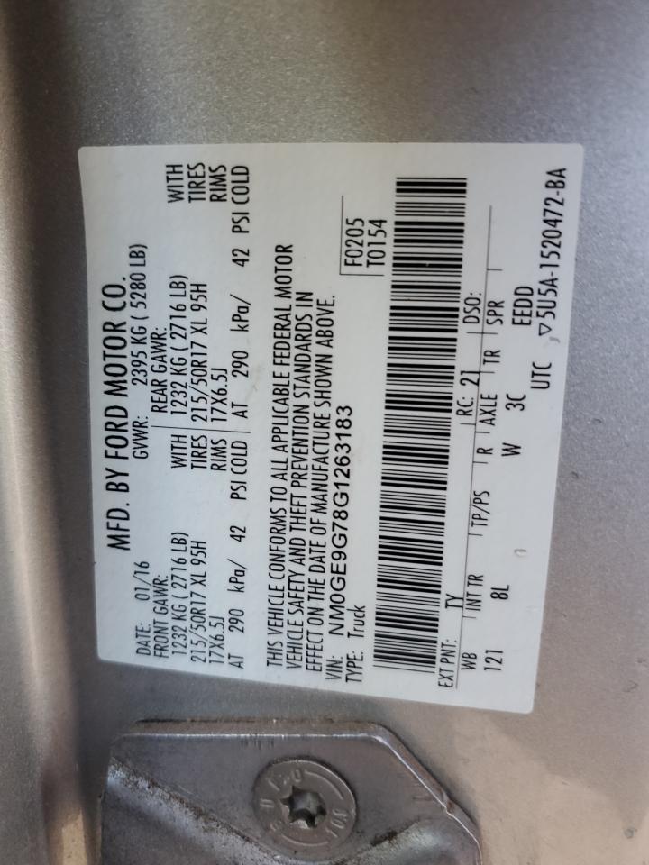 2016 Ford Transit Connect Titanium VIN: NM0GE9G78G1263183 Lot: 81558955