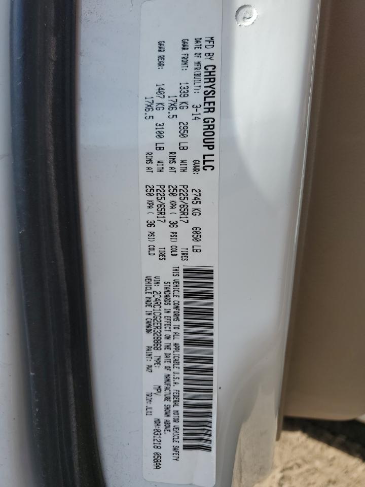 2014 Chrysler Town & Country Touring L VIN: 2C4RC1CG2ER328868 Lot: 82173575