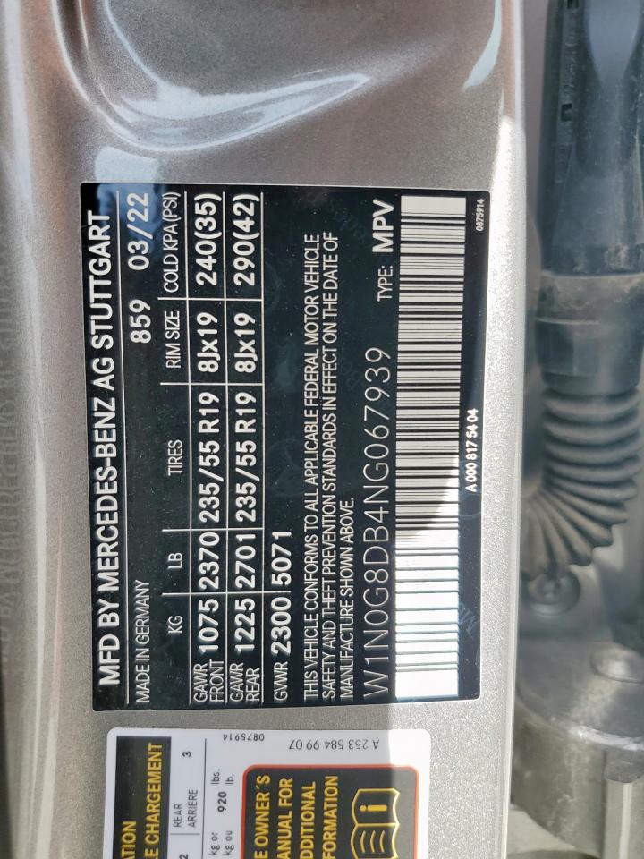 2022 Mercedes-Benz Glc 300 VIN: W1N0G8DB4NG067939 Lot: 84281515