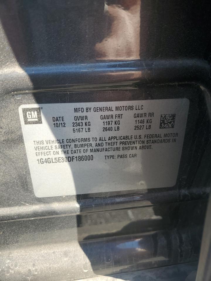 2013 Buick Lacrosse VIN: 1G4GL5E30DF186000 Lot: 80487395