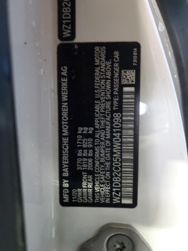 2021 Toyota Supra VIN: WZ1DB2C05MW041098 Lot: 80641715