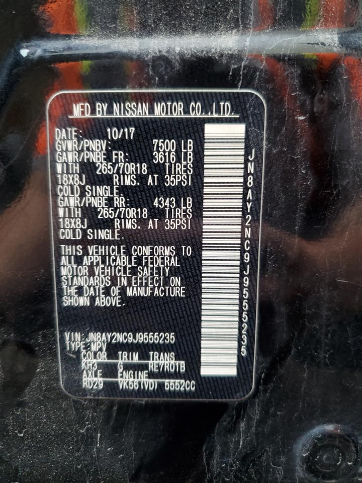 2018 Nissan Armada Sv VIN: JN8AY2NC9J9555235 Lot: 81365105