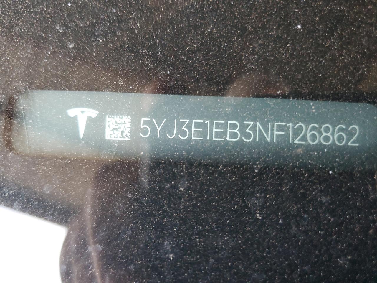 2022 Tesla Model 3 VIN: 5YJ3E1EB3NF126862 Lot: 81061705